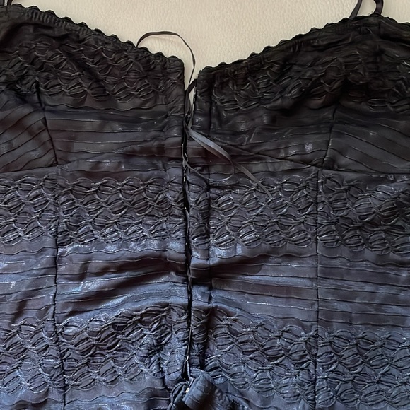 Rampage Black Lacey Corset Style Tank Top NWT - Picture 2 of 8